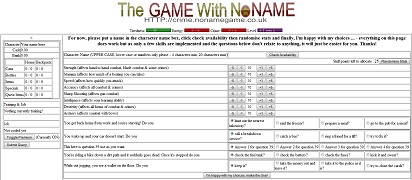 Original Create Character page